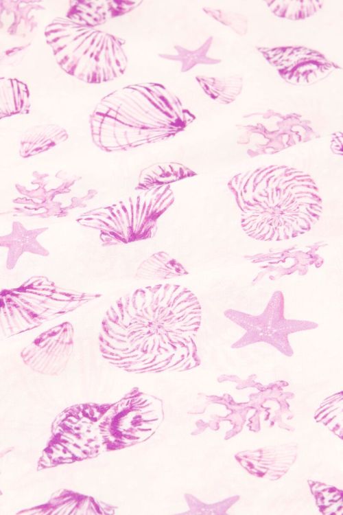White one-shoulder top with purple sea print | My Jewellery