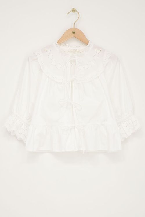 White top with bows and embroidery | My Jewellery