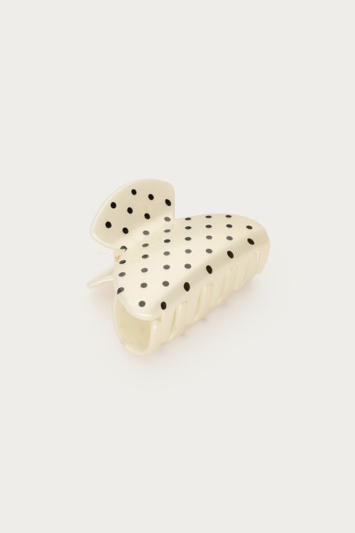 White polka dot hair clip | My Jewellery