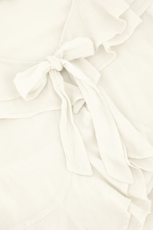 White ruffle top with bow | My Jewellery