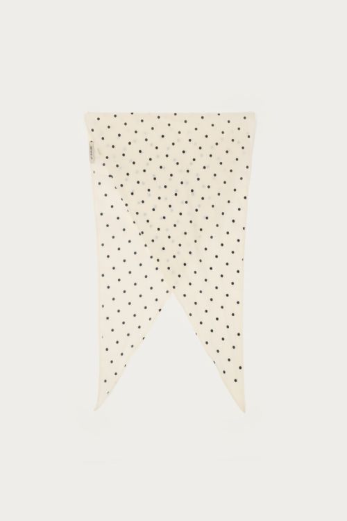 White scarf with black polka dot | My Jewellery