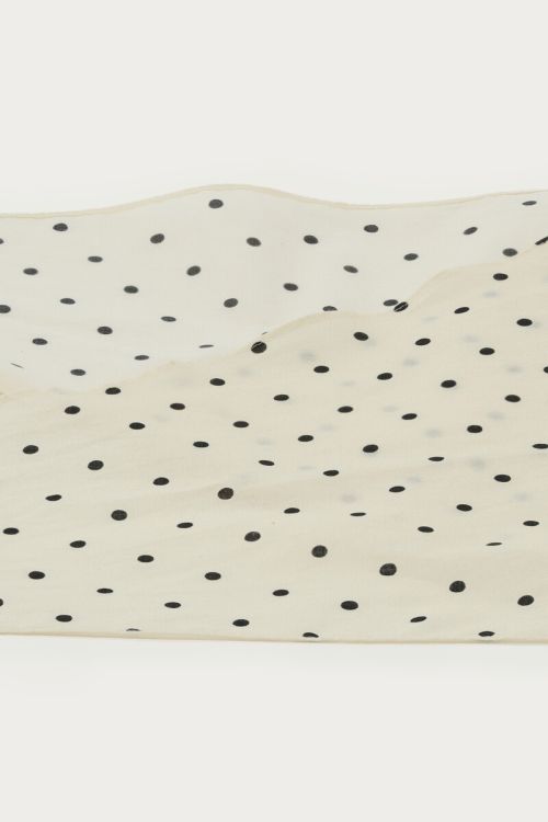 White scarf with black polka dot | My Jewellery