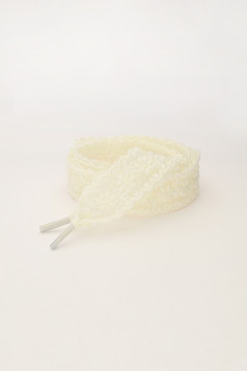 White shoelaces with lace details | My Jewellery