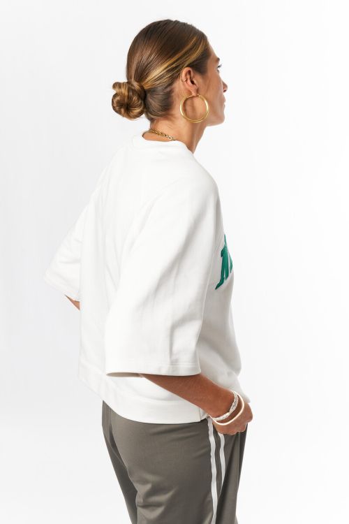 White sweater with short sleeves "New York" | My Jewellery