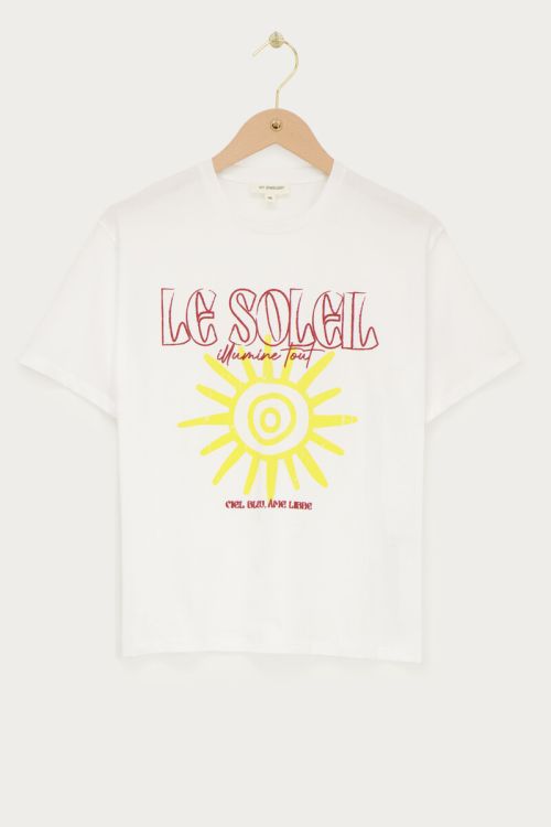 White T-shirt "Le soleil" | My Jewellery