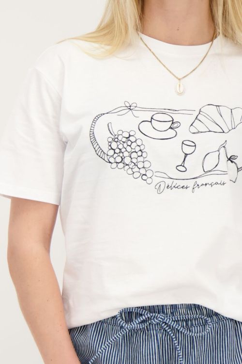 White t-shirt Delices Francais | My Jewellery