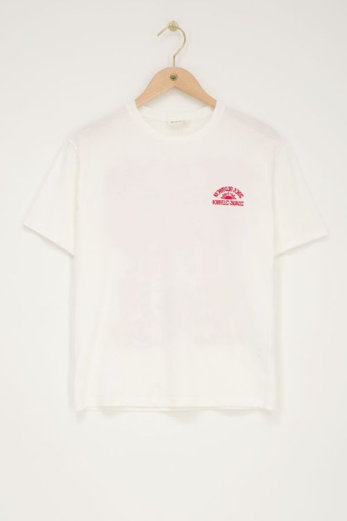White t-shirt with red rien a perdre | My Jewellery