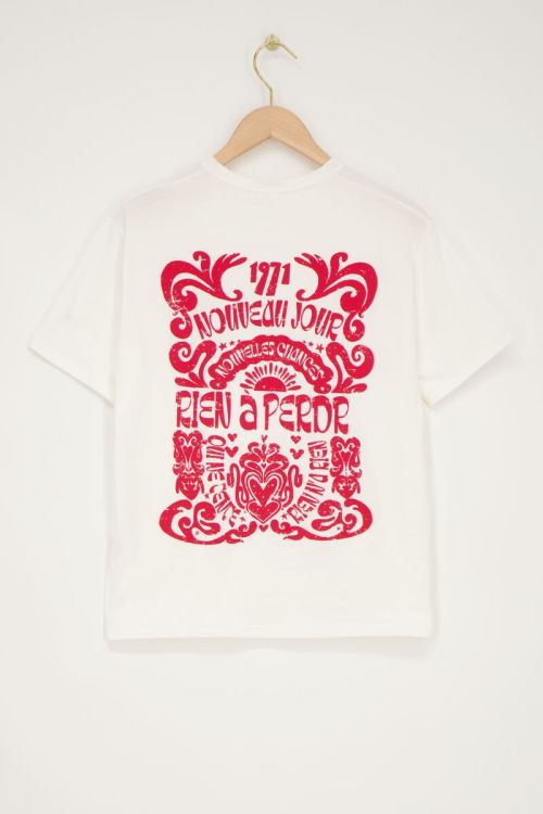 Wit shirt met rood best sale