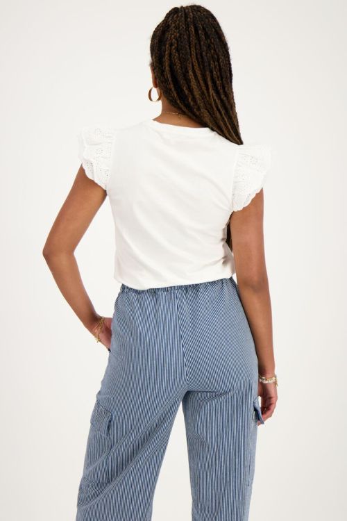White top with embroidered sleeves | My Jewellery