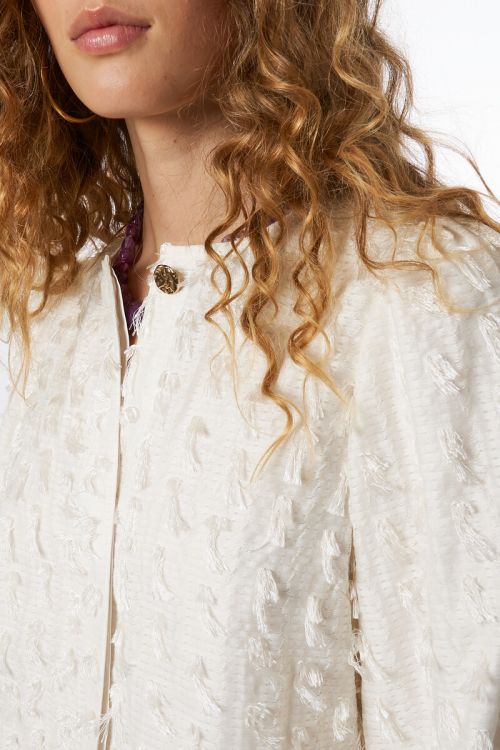White long sleeve top with tassels | My Jewellery