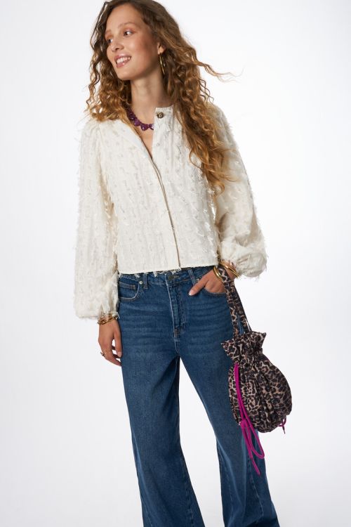 White long sleeve top with tassels | My Jewellery