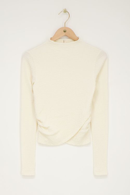 White long sleeve top with texture | My Jewellery