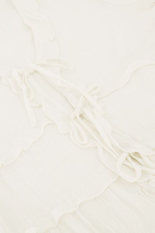 White top with ruffles & cords | My Jewellery