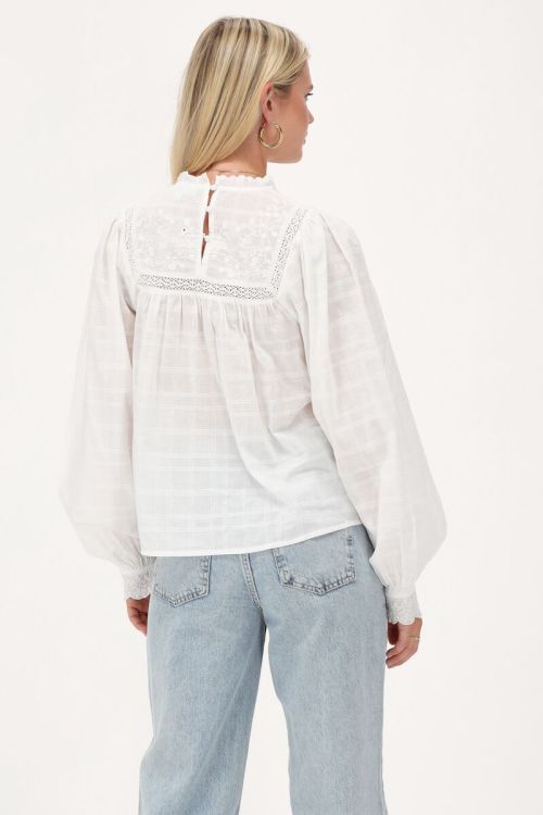 White embroidered top with lace details | My Jewellery
