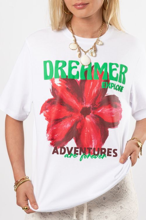 White T-shirt "Adventures are forever" | My Jewellery