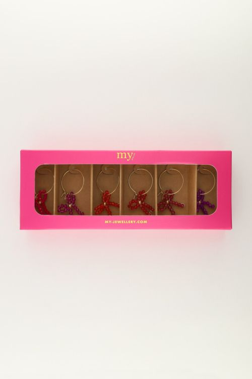 Wine glass charms with bows | My Jewellery