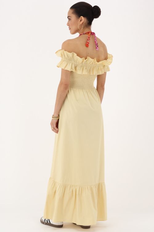 Yellow maxi dress with ruffles | My Jewellery