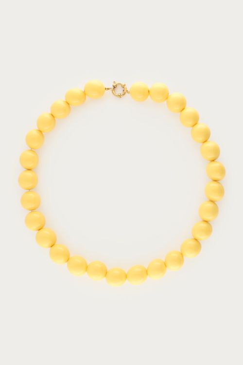 Yellow necklace with coarse beads | My Jewellery