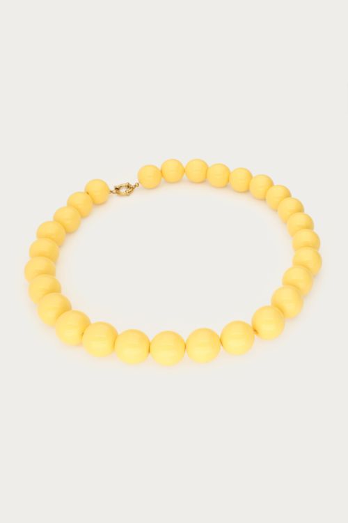 Yellow necklace with coarse beads | My Jewellery