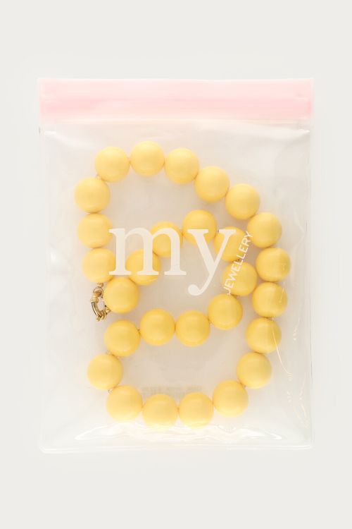 Yellow necklace with coarse beads | My Jewellery