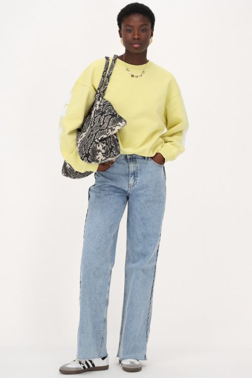 Yellow oversized sweatshirt "Bonheur" | My Jewellery