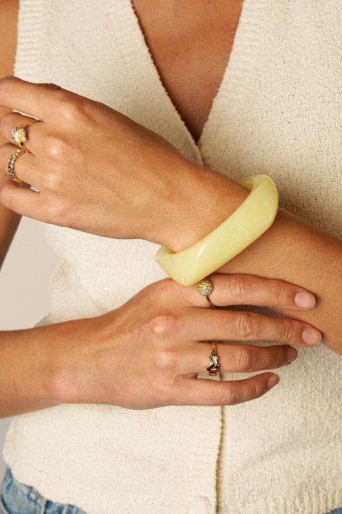 Yellow resin bangle | My Jewellery