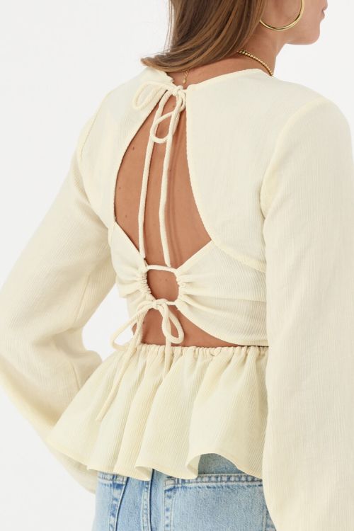 Yellow top with open back | My Jewellery