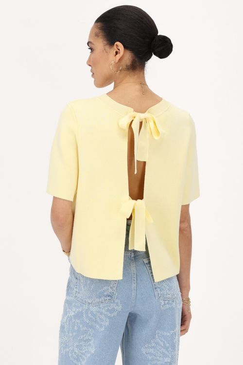 Yellow top with short sleeves & bows | My Jewellery