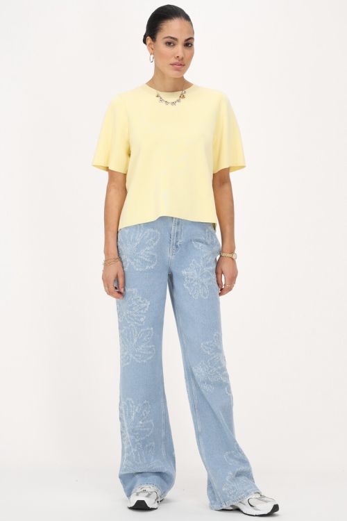 Yellow top with short sleeves & bows | My Jewellery