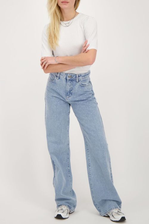 Silver lurex top with short sleeves | My Jewellery