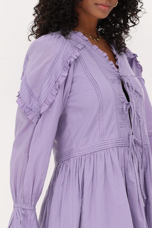 Purple dress with pintuck & bows | My Jewellery