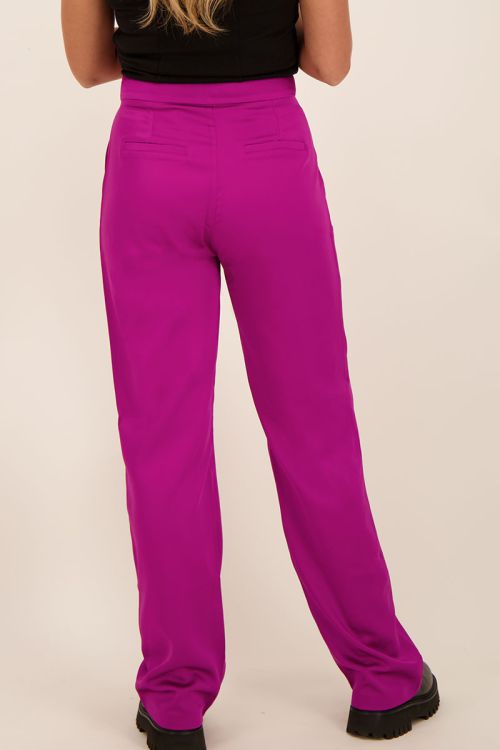 Paarse satijnen look pantalon| My Jewellery 