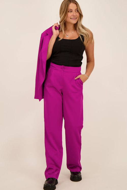 Paarse satijnen look pantalon| My Jewellery 