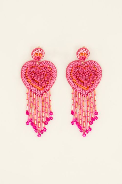 Purple statement heart earrings  | My Jewellery