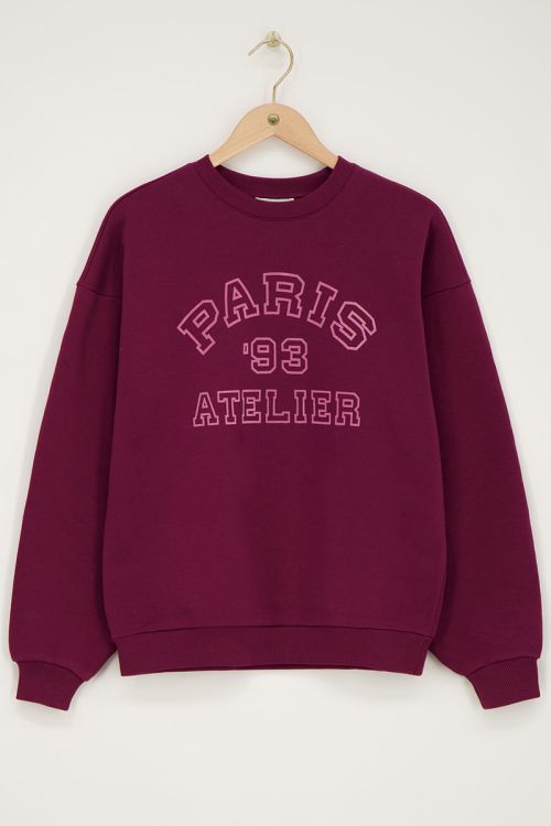 Purple sweatshirt "Paris 93 atelier" | My Jewellery
