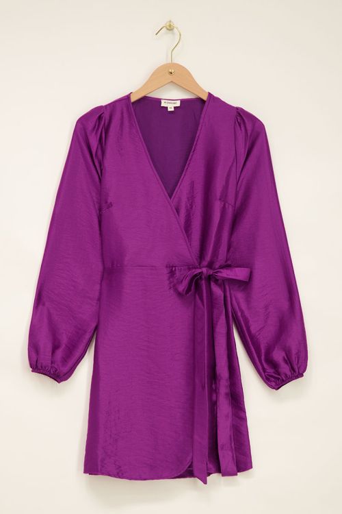 Robe portefeuille violet métallique