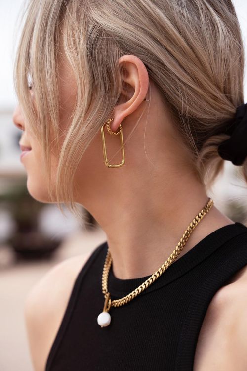 Rechthoekige oorhangers groot | My Jewellery 