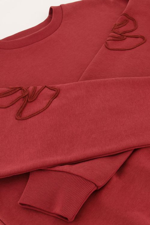 Red sweater with embroidery | My Jewellery