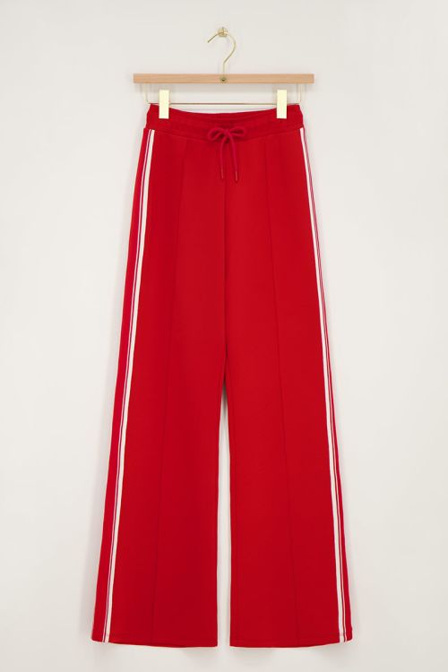 Red wide leg with tape | My Jewellery