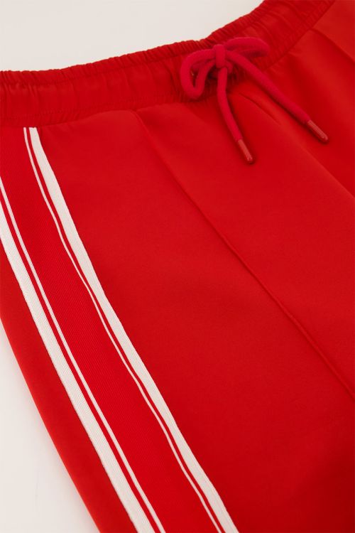 Red wide leg with tape | My Jewellery