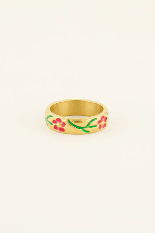 Casa fiore ring met rode bloemen | My Jewellery