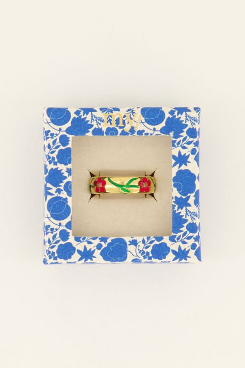 Casa Fiore Ring mit roten Blumen