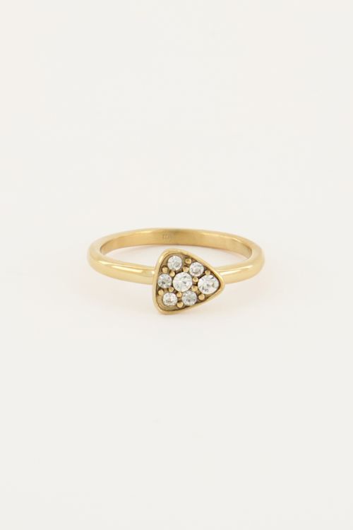 Ring driehoek strass