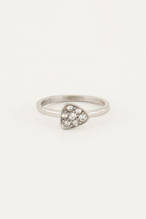 Ring driehoek strass