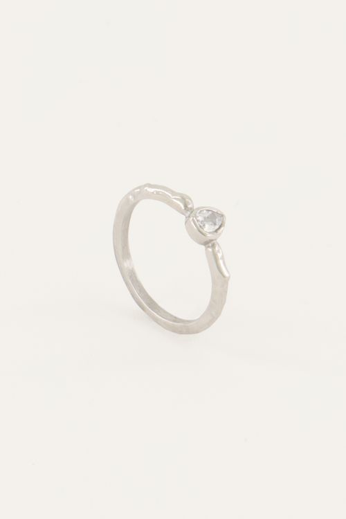 Makkelijk te begrijpen Ambacht Durven Ring met druppel & kristal | Ring met steen | My Jewellery