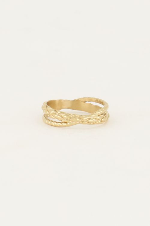 Bague avec motif torsadé