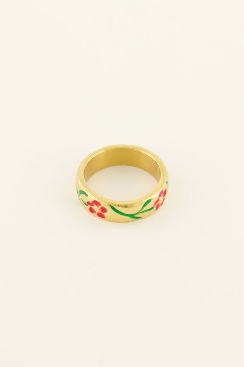 Casa fiore ring met rode bloemen | My Jewellery