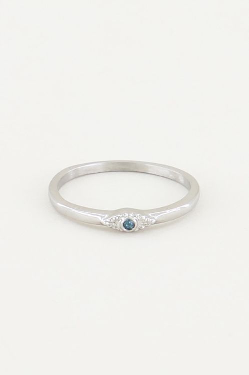 Vintage-Ring mit blauem Stein, Ring mit Stein