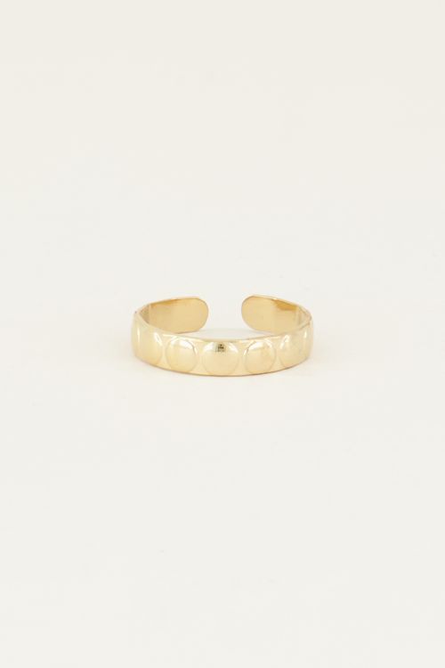 Brede ring met bolletjes | Bolletjes ring My Jewellery