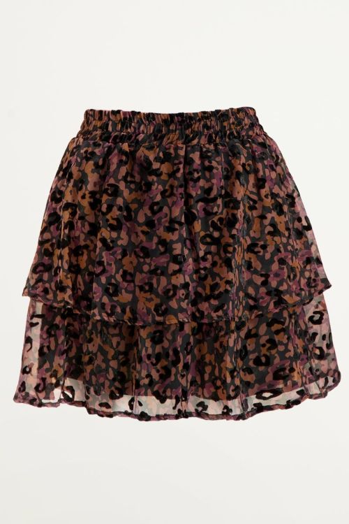 Rok met luipaard print en velvet | Mini rok My Jewellery